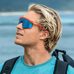 Oakley Hydra Prizm Sapphire, Neon Orange - Sun Glasses