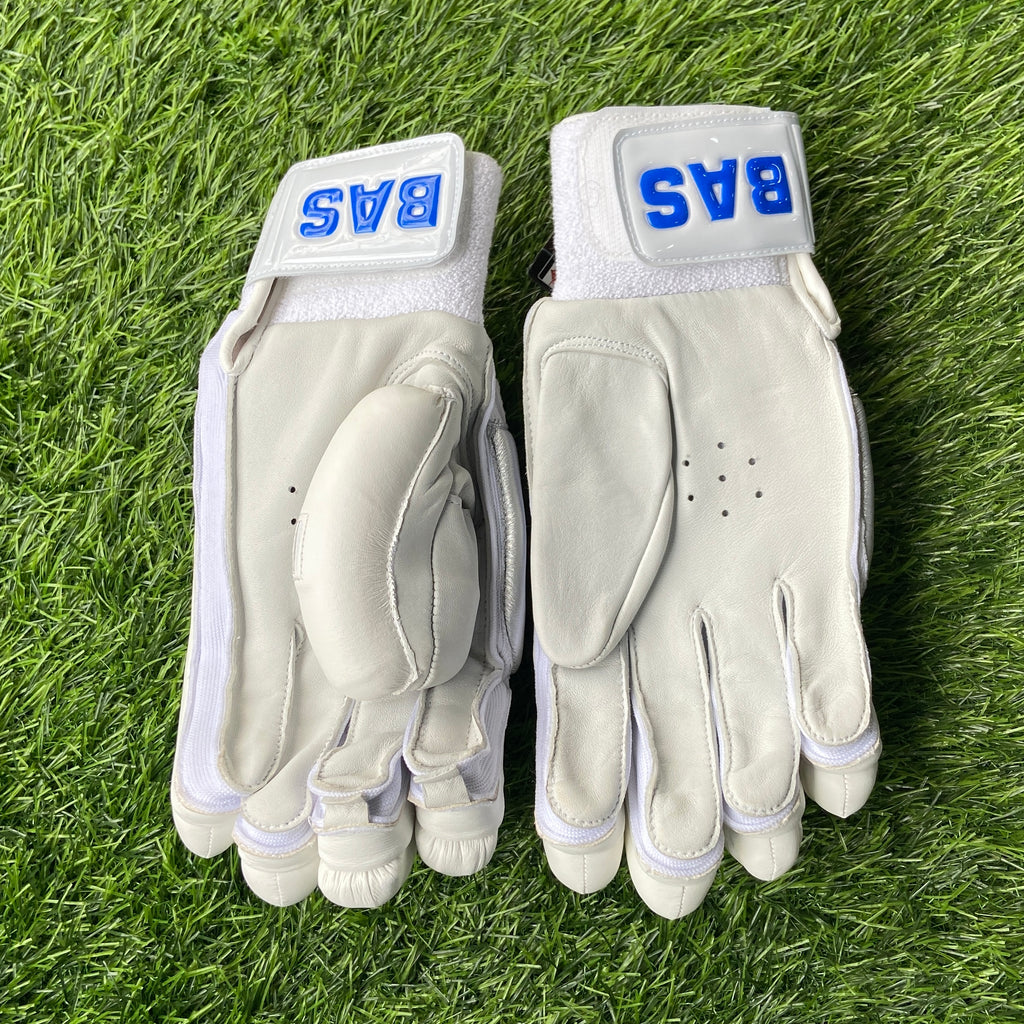 BAS Players All White Batting Gloves
