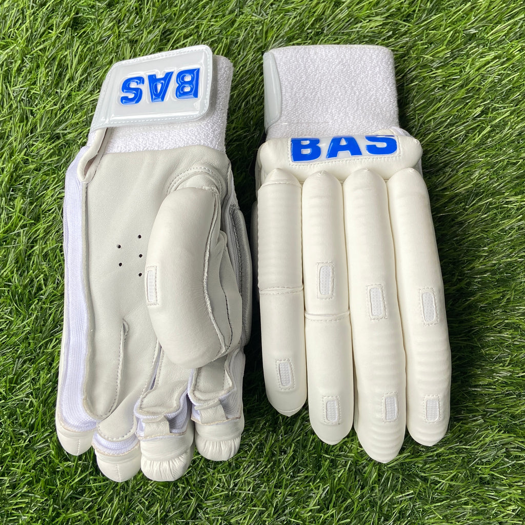 BAS Players All White Batting Gloves